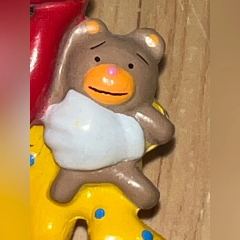 👄1989 Tang Trio Hot Lips PVC Hardee's DQ Promo Applause Pajamas Teddy Bear VTG
